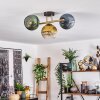 Koyoto Plafoniera, Lampada a sfera 30 cm Oro, Nero, 3-Luci