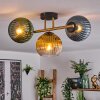 Koyoto Plafoniera, Lampada a sfera 30 cm Oro, Nero, 3-Luci