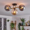 Gastor Plafoniera, Lampada a sfera 42 cm Oro, Nero, 3-Luci