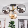 Gastor Plafoniera, Lampada a sfera 42 cm Oro, Nero, 3-Luci