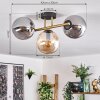Gastor Plafoniera, Lampada a sfera 42 cm Oro, Nero, 3-Luci