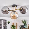 Gastor Plafoniera, Lampada a sfera 42 cm Oro, Nero, 3-Luci