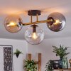 Gastor Plafoniera, Lampada a sfera 42 cm Oro, Nero, 3-Luci