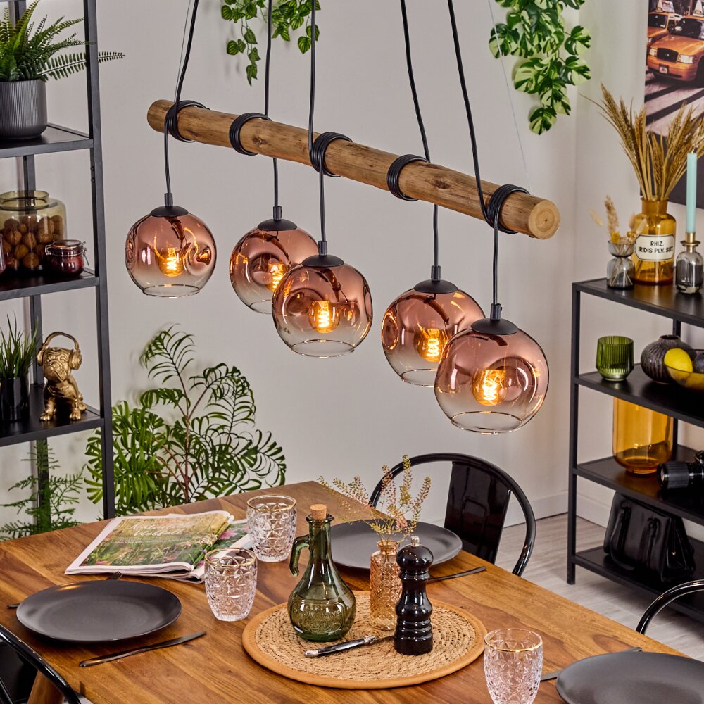 Ripoll Lampadario a sospensione, Lampada a sfera, Lampada a sospensione Écru, Nero, 5-Luci main product photo
