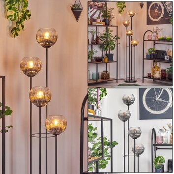 Koyoto Lampada da terra 30 cm Chiaro, Grigio fumo, 4-Luci