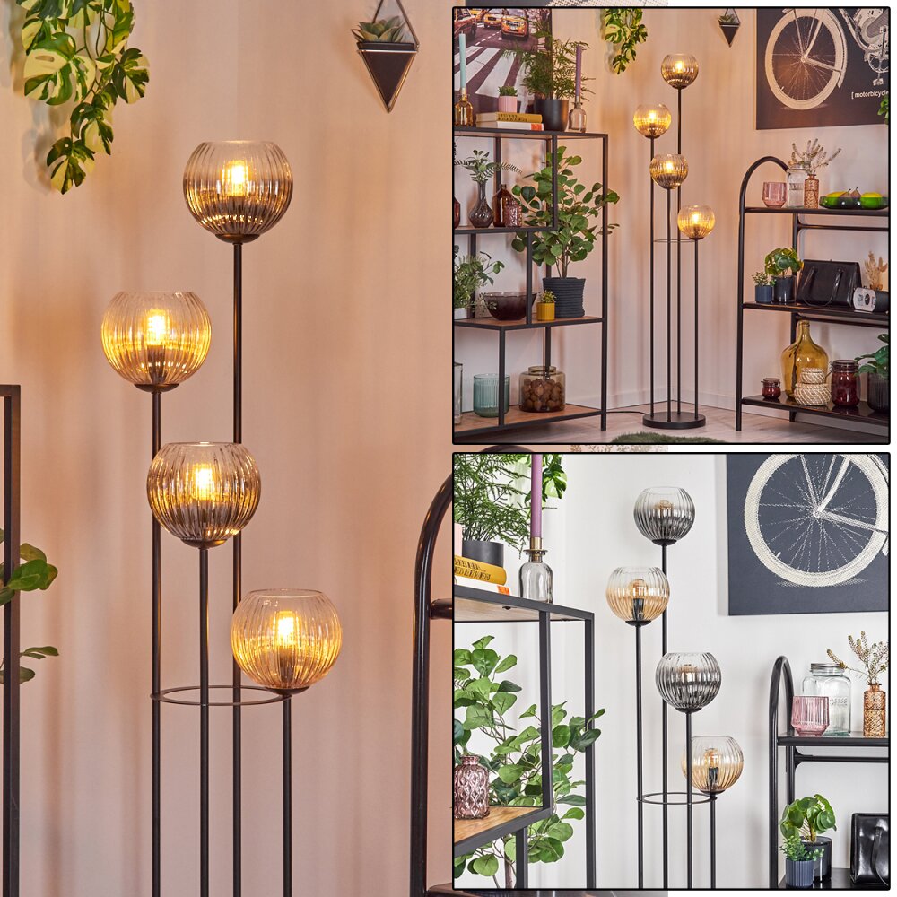 Koyoto Lampada da terra 30 cm Ambrato, Chiaro, Grigio fumo, 4-Luci main product photo