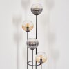 Koyoto Lampada da terra 30 cm Ambrato, Chiaro, Grigio fumo, 4-Luci