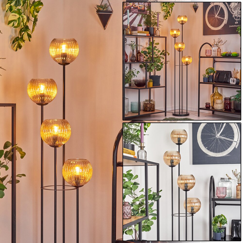 Koyoto Lampada da terra 30 cm Ambrato, 4-Luci main product photo