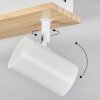 Gesteira Plafoniera, Faretto da soffitto Legno chiaro, Bianco, 3-Luci