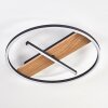 Hadel Plafoniera LED Aspetto del legno, Nero, 1-Luce