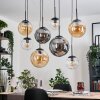 Gastor Lampadario a sospensione, Lampada a sfera, Lampada a sospensione Ambrato, Chiaro, Grigio fumo, 8-Luci