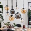 Gastor Lampadario a sospensione, Lampada a sfera, Lampada a sospensione Ambrato, Chiaro, Grigio fumo, 8-Luci