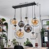 Gastor Lampadario a sospensione, Lampada a sfera, Lampada a sospensione Ambrato, Chiaro, Grigio fumo, 8-Luci