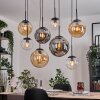 Gastor Lampadario a sospensione, Lampada a sfera, Lampada a sospensione Ambrato, Chiaro, Grigio fumo, 8-Luci
