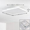 Salmi Plafoniera LED Bianco, 1-Luce