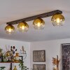 Koyoto  Lampadario a sospensione Vetro 15 cm Oro, Chiaro, 4-Luci