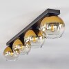 Koyoto  Lampadario a sospensione Vetro 15 cm Oro, Chiaro, 4-Luci