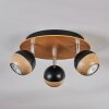 Haldor Plafoniera, Faretto da soffitto Marrone, Cromo, Nero, 3-Luci