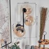 Chehalis Lampada a sfera, Applique 33 cm Ambrato, Chiaro, 3-Luci