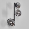 Chehalis Lampada a sfera, Applique 23 cm Cromo, Chiaro, Grigio fumo, 3-Luci