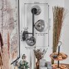 Chehalis Lampada a sfera, Applique 23 cm Cromo, Chiaro, Grigio fumo, 3-Luci