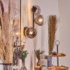 Chehalis Lampada a sfera, Applique 28 cm Cromo, Chiaro, Grigio fumo, 3-Luci