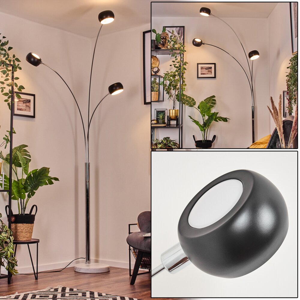Nikkala Lampada da terra Cromo, Marmoreo, Bianco, 3-Luci main product photo