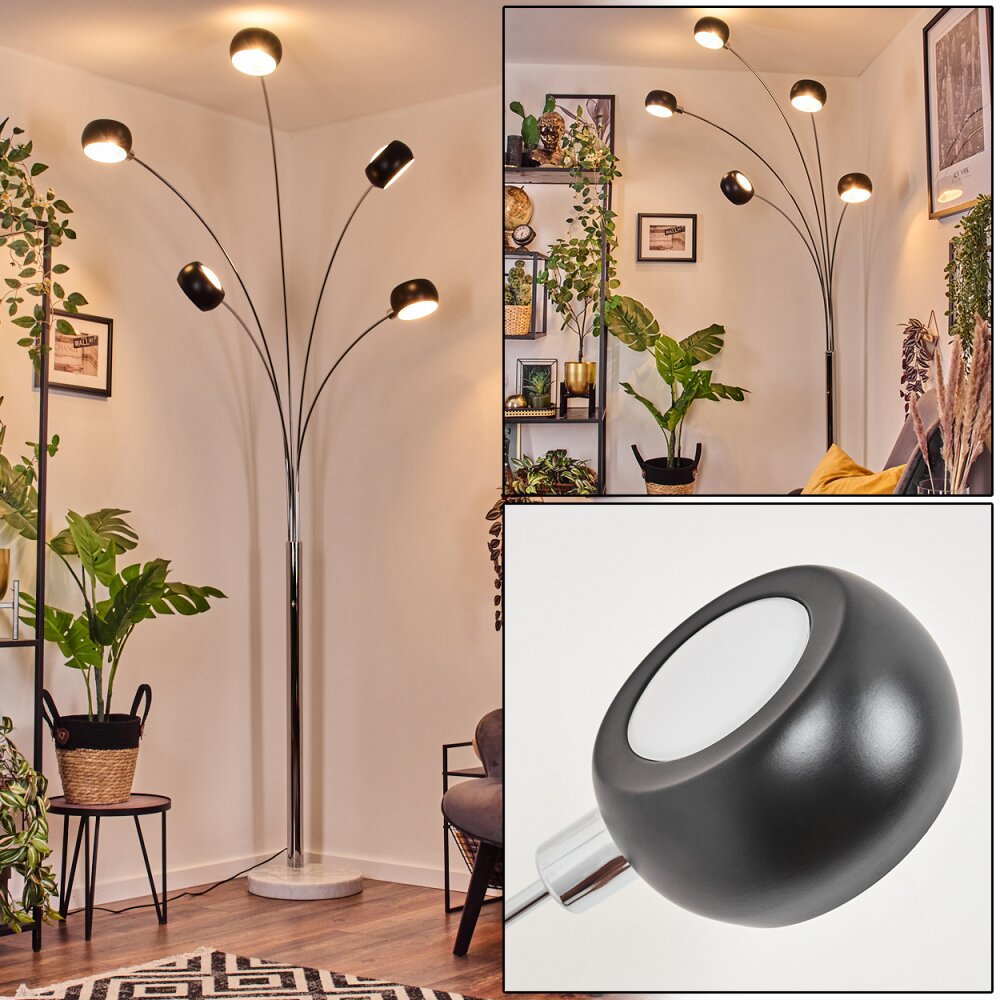 Nikkala Lampada da terra Cromo, Marmoreo, Bianco, 5-Luci main product photo