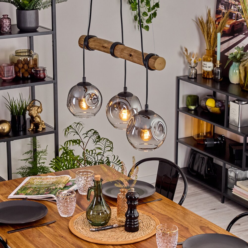 Ripoll Lampadario a sospensione, Lampada a sfera, Lampada a sospensione Écru, Nero, 3-Luci main product photo