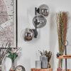Chehalis Lampada a sfera, Applique 33 cm Cromo, Chiaro, Grigio fumo, 3-Luci