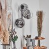 Chehalis Lampada a sfera, Applique 33 cm Cromo, Chiaro, Grigio fumo, 3-Luci