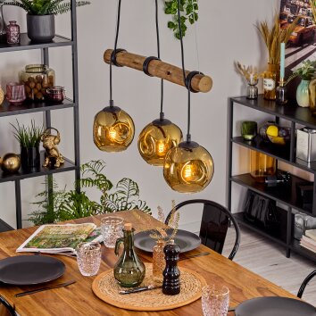 Ripoll Lampadario a sospensione, Lampada a sfera, Lampada a sospensione Écru, Nero, 3-Luci Ripoll Lampadario a sospensione, Lampada a sfera, Lampada a sospensione Écru, Nero, 3-Luci