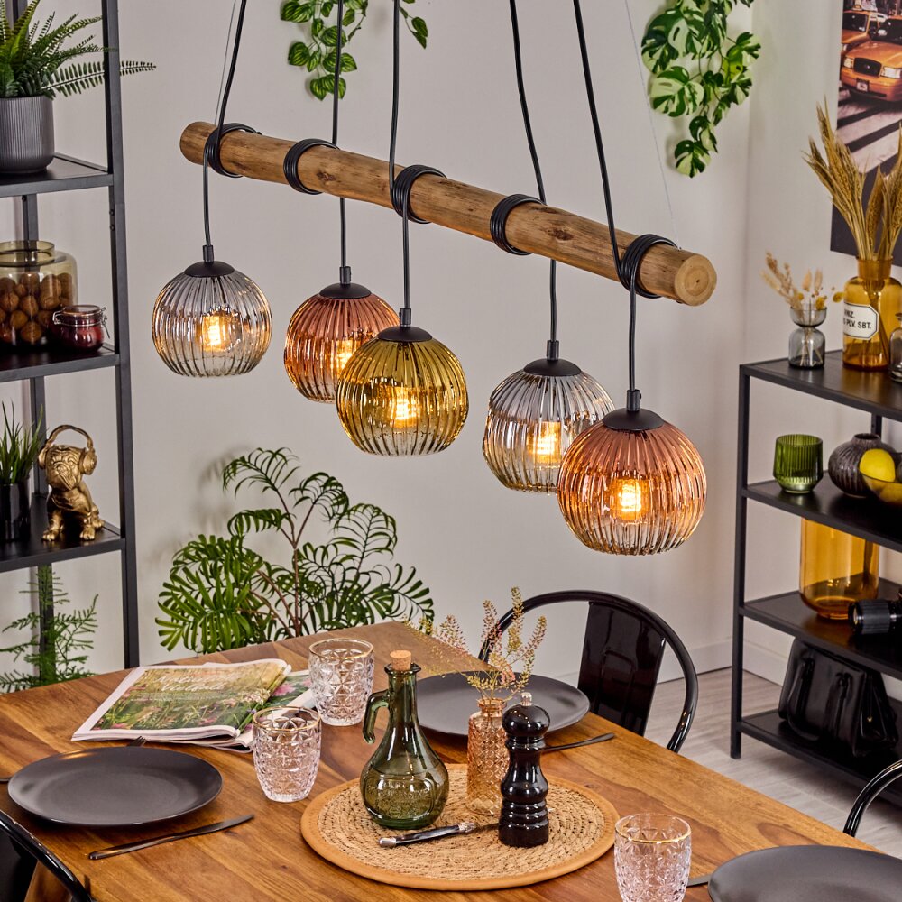 Ripoll Lampadario a sospensione, Lampada a sfera, Lampada a sospensione Écru, Nero, 5-Luci main product photo