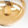 Chehalis Plafoniera, Lampada a sfera Ambrato, 3-Luci