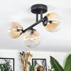 Chehalis Plafoniera, Lampada a sfera Ambrato, Chiaro, 3-Luci