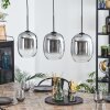 Apedo Lampadario a sospensione, Lampada a sospensione Chiaro, Grigio fumo, 3-Luci