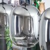 Apedo Lampadario a sospensione, Lampada a sospensione Chiaro, Grigio fumo, 3-Luci