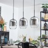 Apedo Lampadario a sospensione, Lampada a sospensione Chiaro, Grigio fumo, 3-Luci