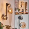 Chehalis Lampada a sfera, Applique 23 cm Ambrato, Grigio fumo, 3-Luci