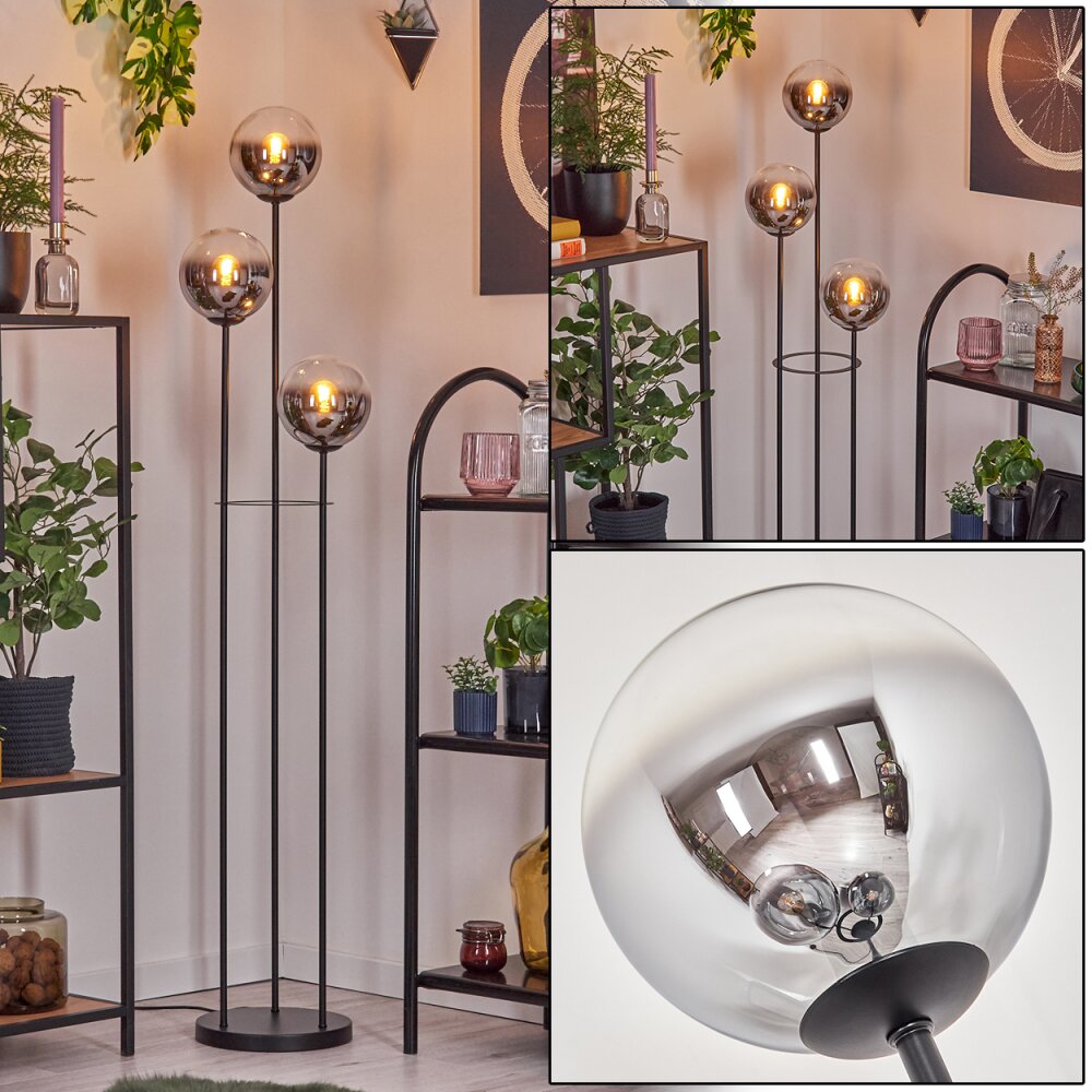 Gastor Lampada da terra Nero, 3-Luci main product photo