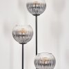 Koyoto Lampada da terra Nero, 3-Luci