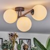 Chehalis Plafoniera, Lampada a sfera Bianco, 3-Luci