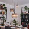 Koyoto Lampadario a sospensione, Lampada a sfera, Lampada a sospensione Nero, 3-Luci