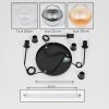 Koyoto Lampadario a sospensione, Lampada a sfera, Lampada a sospensione 30 cm Nero, 3-Luci
