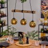 Koyoto Lampadario a sospensione, Lampada a sfera, Lampada a sospensione Écru, Nero, 3-Luci