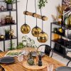 Koyoto Lampadario a sospensione, Lampada a sfera, Lampada a sospensione Écru, Nero, 3-Luci