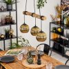 Koyoto Lampadario a sospensione, Lampada a sfera, Lampada a sospensione Écru, Nero, 3-Luci
