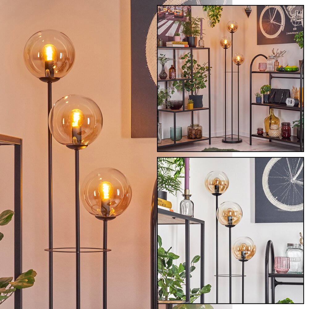 Gastor Lampada da terra 25 cm Nero, 3-Luci main product photo