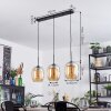 Apedo Lampadario a sospensione, Lampada a sospensione Ambrato, 3-Luci