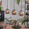Ripoll Lampadario a sospensione, Lampada a sfera, Lampada a sospensione Cromo, Grigio fumo, 3-Luci
